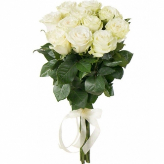 букет белых роз мондиаль